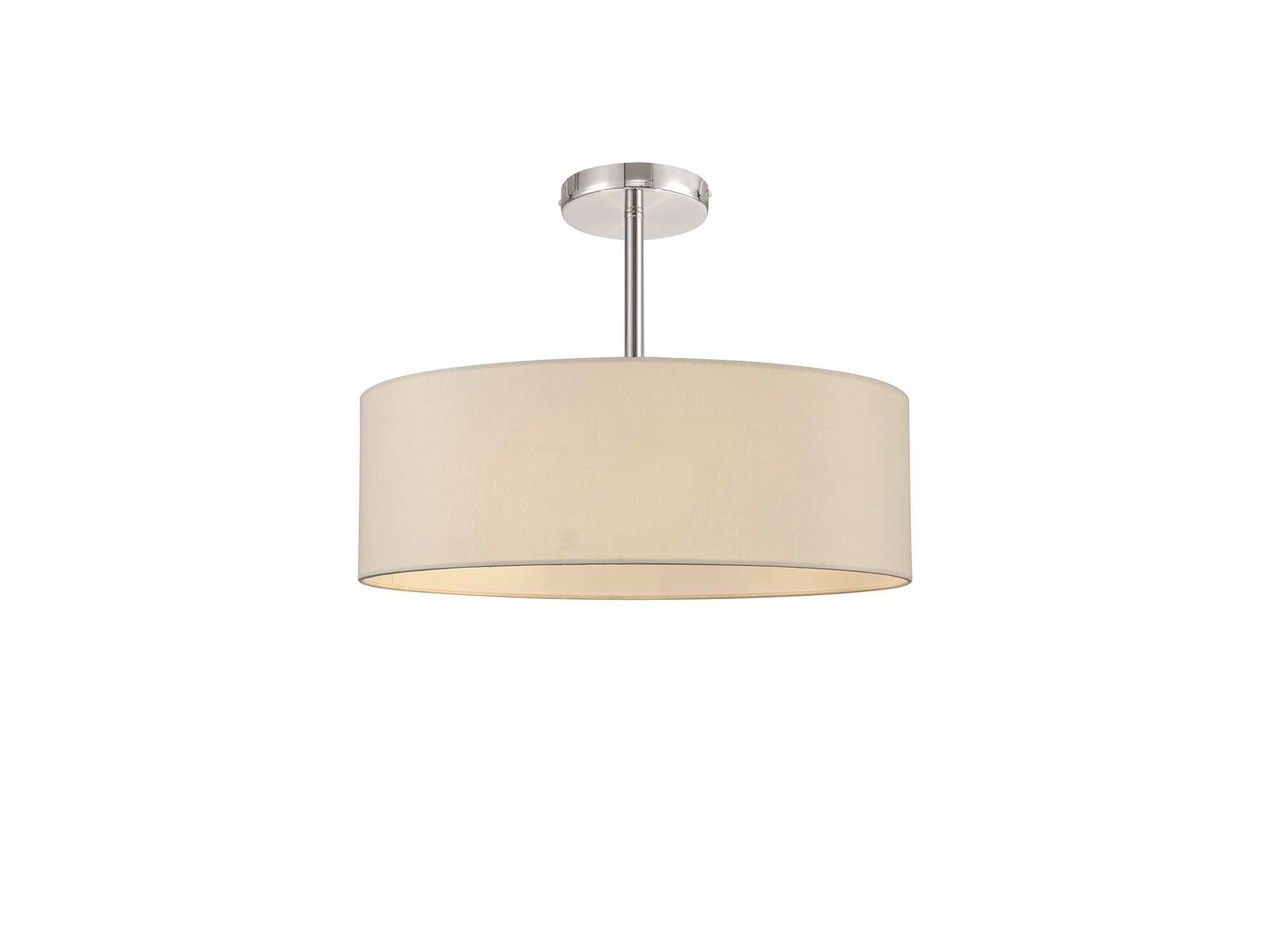 Baymont 45cm Semi Flush 5 Light Polished Chrome, Ivory Pearl DK0722  Deco Baymont
